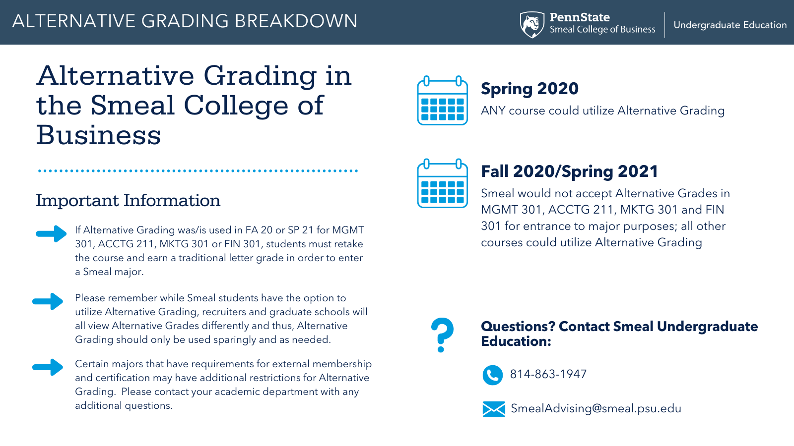 FAQ for Fall 2020 Grading Options (COVID19) — Smeal Undergraduate